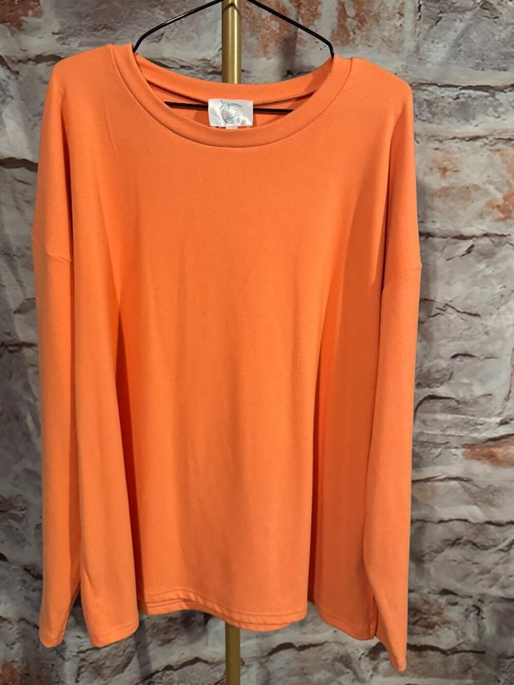 Salty Wave - Clound Loungewear Long Sleeve Shirt - Coral - 2XL